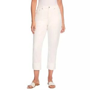 Frye Women's Cuffed or Uncuffed Crop Jean Ivory  Size 16 New‎ with Tags!